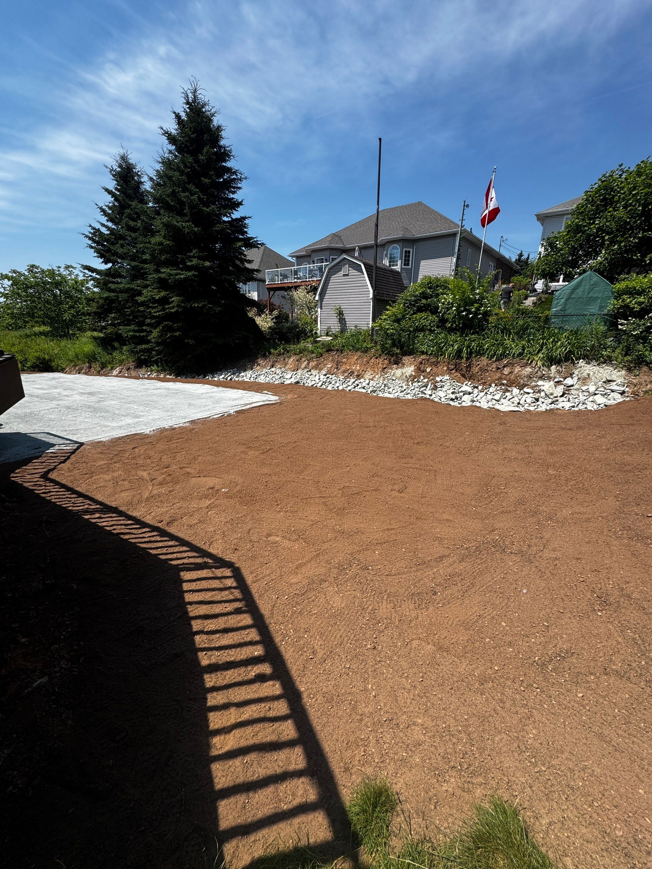 Completed excavation and grading project
